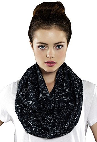 Etwoa Mathematics Black Infinity Scarf Circle Geek Scarf2