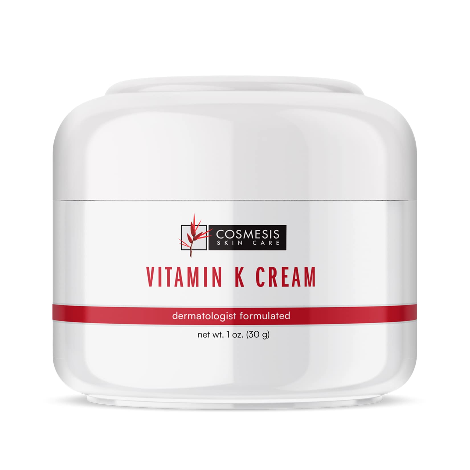 Vitamin K Cream with Anti-Oxidant Tea Blend | Reduce Redness and Discoloration | 1 oz. (28g) | Cosmesis