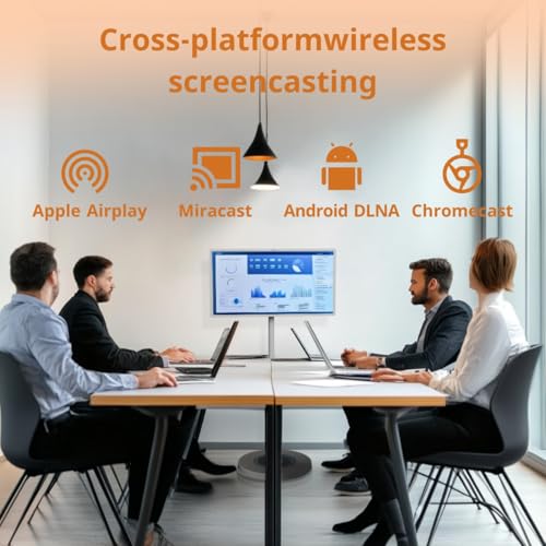 Image of 32-Inch Portable TV with Incell Touch Screen, 1080P Rolling Smart TV, 8G RAM+128G Storage, Android OS, Built-in Battery, Full Swivel Rotation, Remote Control, Ideal for Trade Show, Brainstorm Meeting