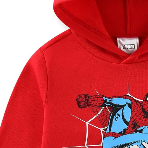 Sudadera Marvel Spider-Man de dos piezas con chaqueta con capucha roja talla 5 7