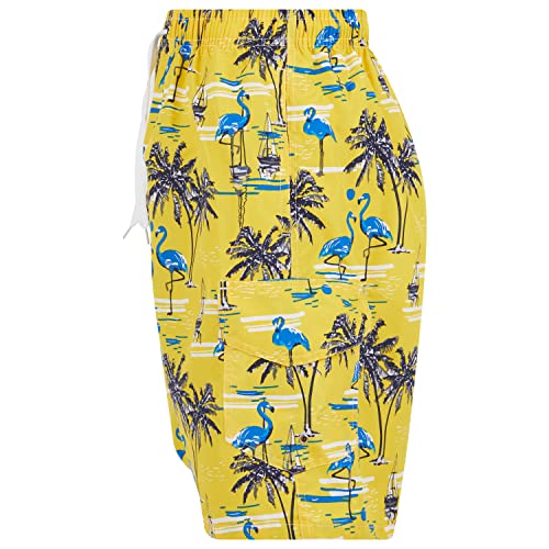 Men's Swim Trunks,Swimming Shorts with Mesh Lining, Beach Shorts Bathing Suit with Cargo Pocket Fun Vacation Prints3