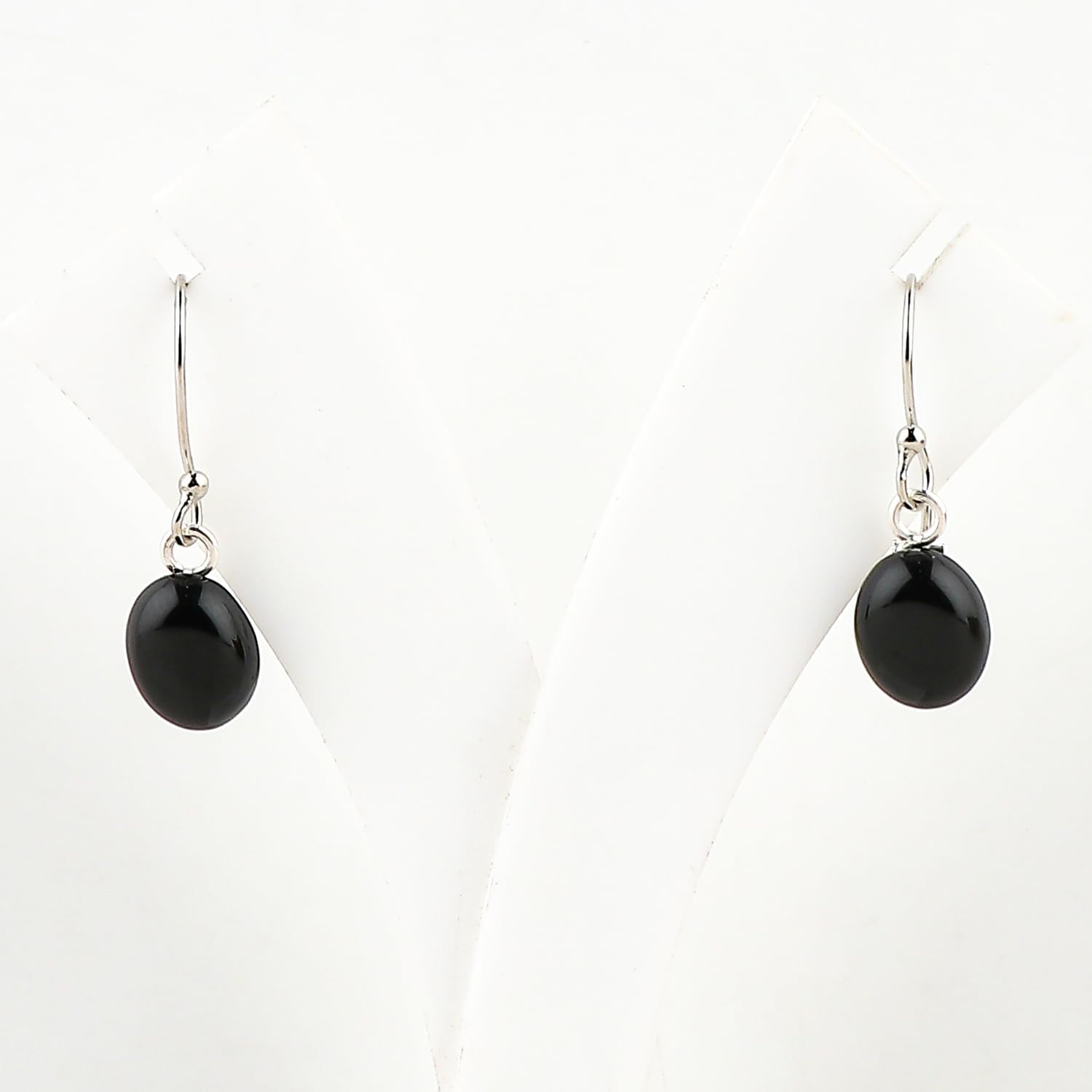 925 Sterling Silver Designer Earrings, Genuine Black Onyx Oval Shape Gemstone Dangling Earring, Boho Handmade Jewelry, Birthstone, Elegant Statement Girls Earring, Birthday Gift - Image 2
