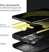 Vista 4 de Spigen Funda Tough Armor compatible con iPhone SE 2022 5G y iPhone SE 2020, color negro