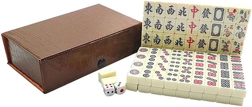 Sosoport Juego de mahjong chino juego clásico Mah Jong juego portátil de viaje Mahjong para juego familiaren equipo