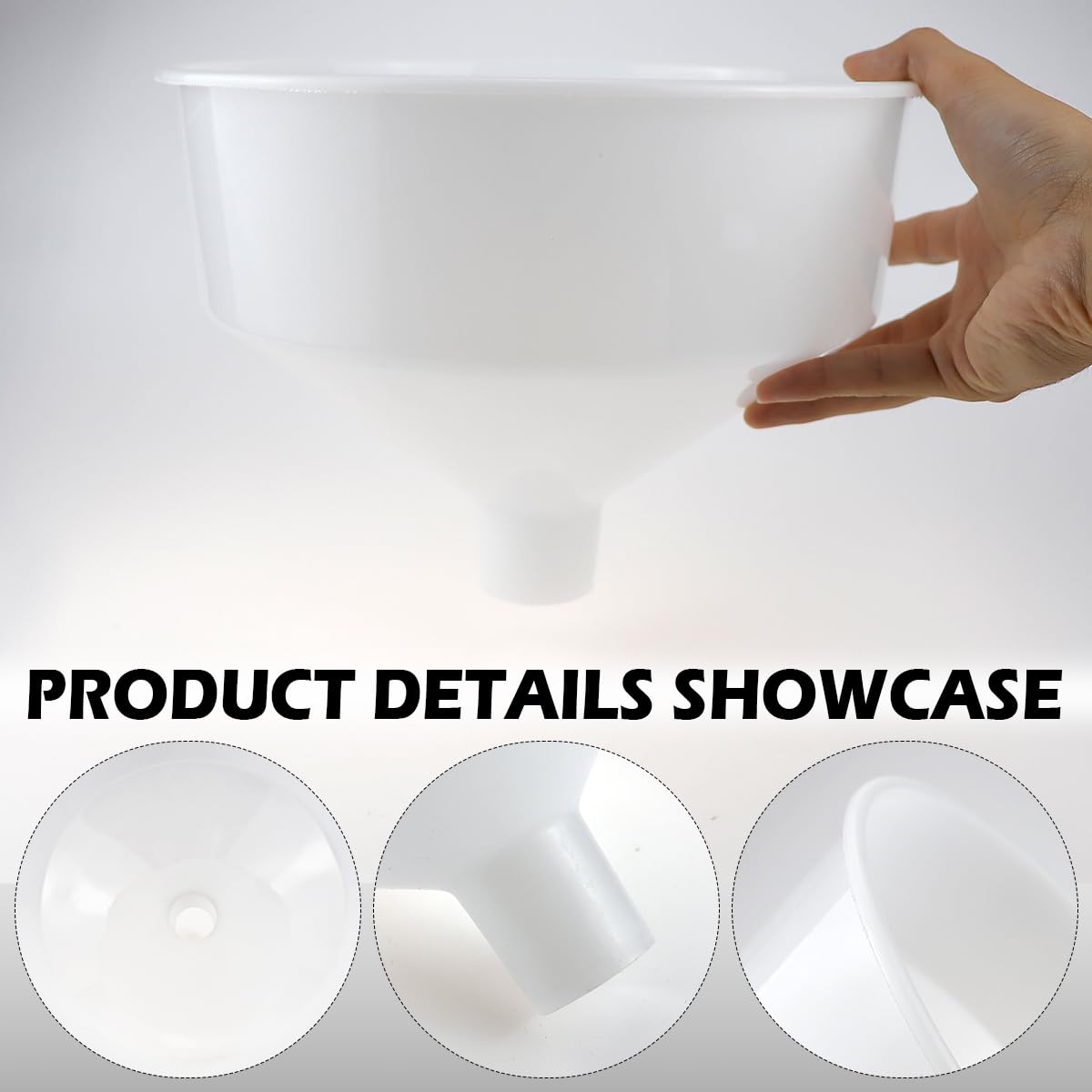 Imbuto di riempimento in plastica a bocca larga per inscatolamento olio resina filtro tazza (26,5 x 26,5 x 19,5 cm)