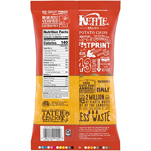 Image of Kettle Brand Potato Chips Apple Cider Vinegar Kettle Chips, 8 Oz
