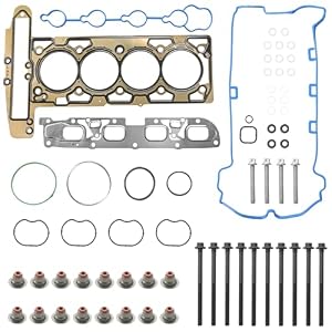 Engine Head Gasket Set Cylinder Head Bolts Compatible with Chevy Buick GMC Vehicle Captiva Equinox Malibu Orlando Regal Lacrosse Verano Terrain 2010-2017 2.4L 2384CC 145CID L4 DOHC Replace# HS26517PT