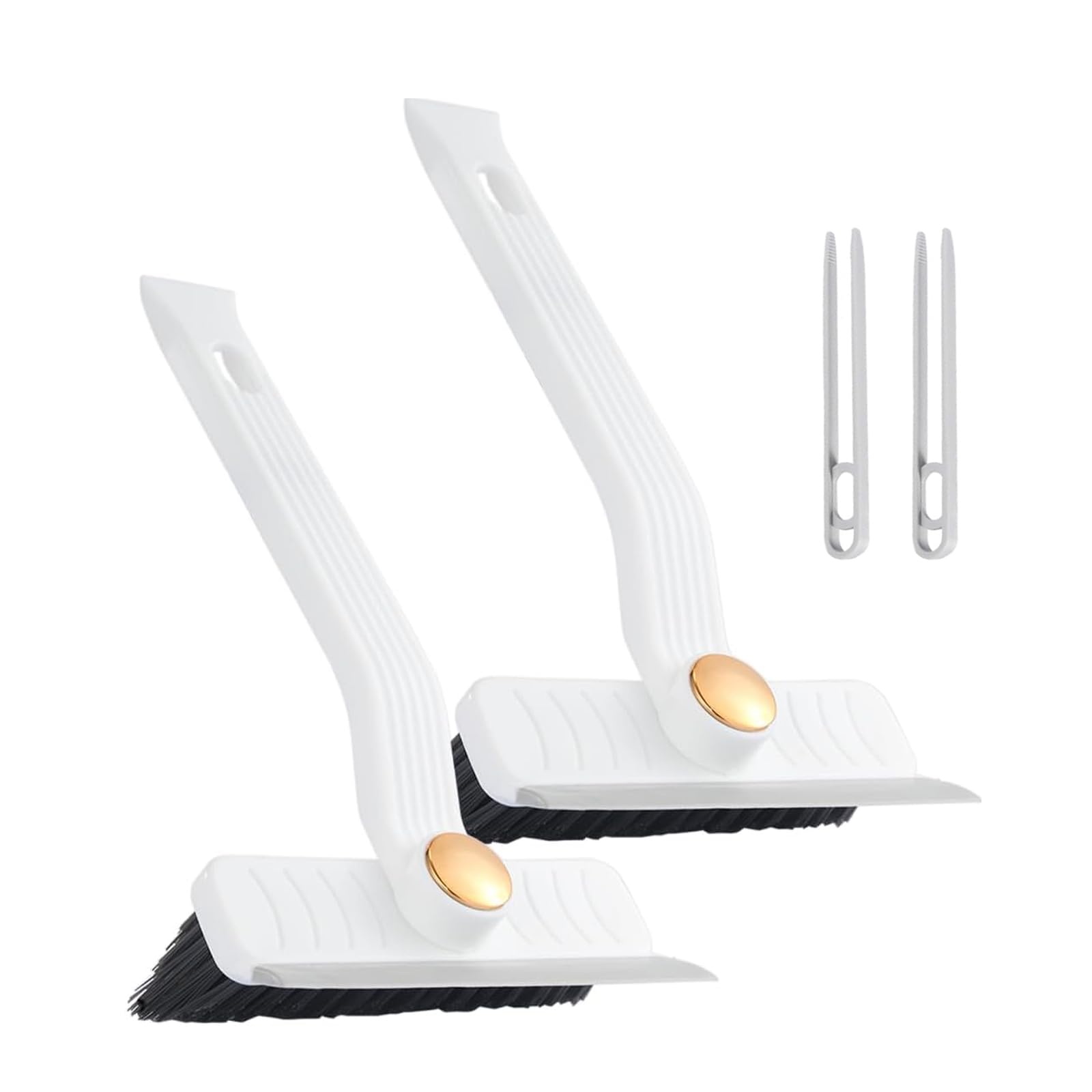 Insimheart White Crevice Cleaning Brush 3Pcs, Hard Bristle Crevice Cleaning Brush Uk, 360° Rotating Crevice Cleaning Brushes, Gap Cleaning Scrub Brush, Grout Brush, Multi-Function Cleaning Tool For Household, Bathroom