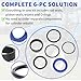 WIKIBB Seal Kit 87311846 for Case IH & New Holland Loaders Hydraulic Cylinder Repair 1.75'' Bore & 1.38'' Rod | 6-pc Nitrile Seal Replacement Set