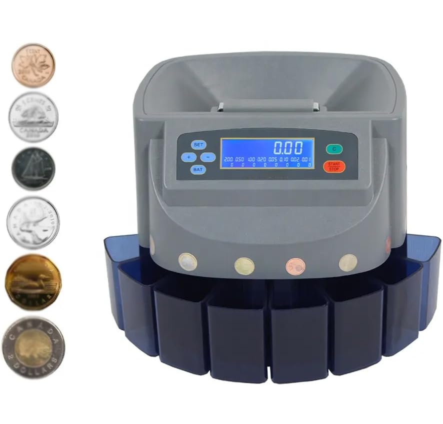 Contasoldi,contamonete,con Ampio Display a LED,autocontrollo Errori,capacità Vassoio 300-500 Pezzi,per Negozio Banca Ristorante