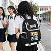 Roffatide Anime Demon Slayer Kamado Tanjirou Kamado Nezuko Laptop Backpack with USB Charging Port - Image 3