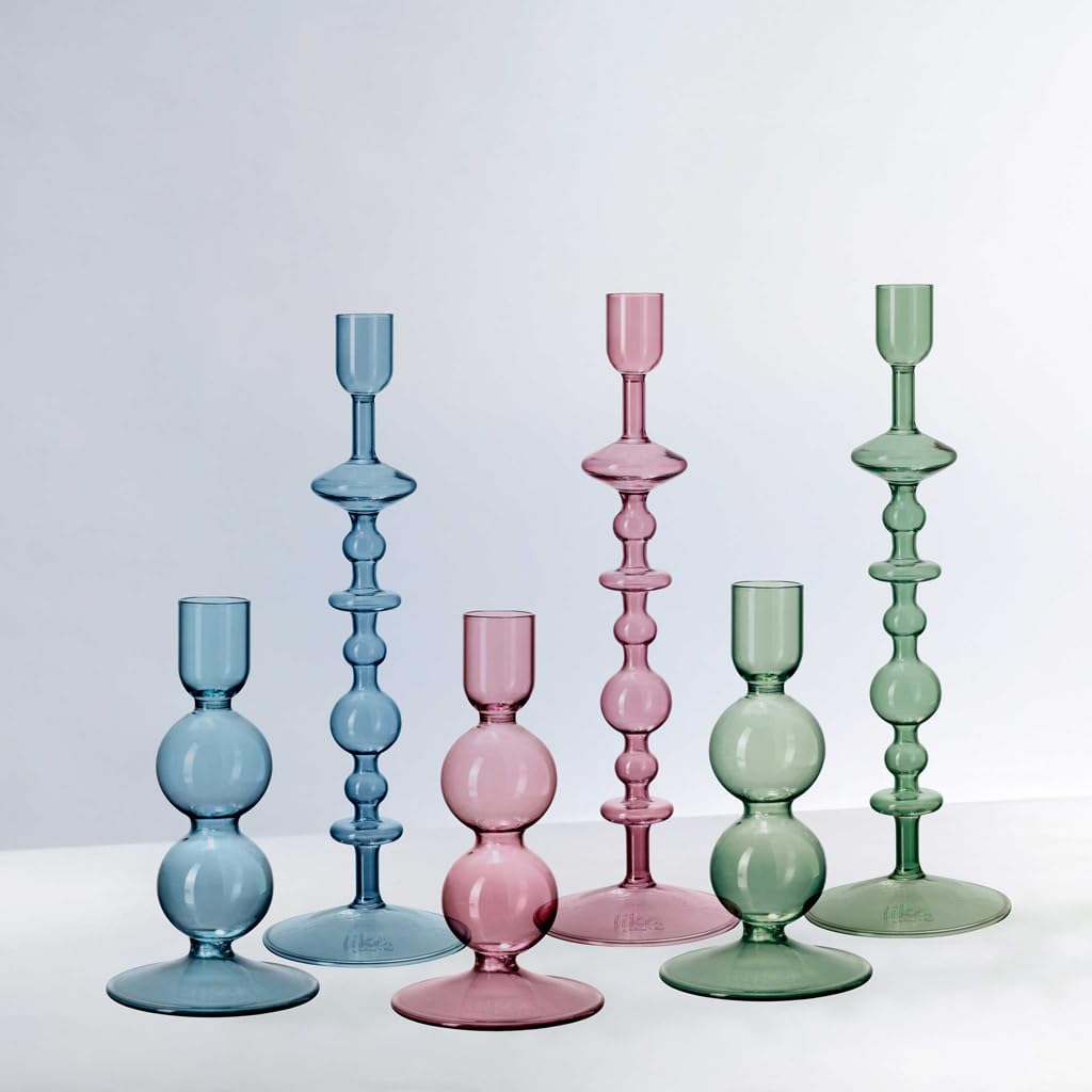 like. by Villeroy & Boch - Like Home Grape Fioletowy, Elegancki Szklany Świecznik Na Świece Stołowe, Dekoracja Do Domu, Optymalny Design, Szkło Borokrzemowe