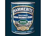 Hammerite Esmalte directo sobre hierro y óxido, Martelé Verde Oscuro, 750 ml