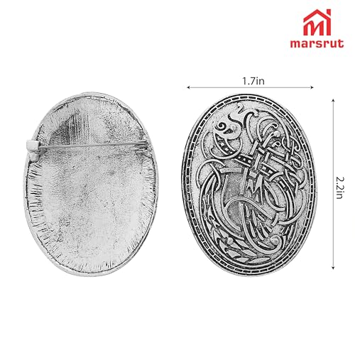 Viking Brooches Norse Dress Apron Pins Nordic Cloak, Shawl, Coat, Sweater Buckle Set with Age Oval Brooch, Turtle Amulet, Sweden Pin, Talisman, Shield Clasp Clothes Fasteners for Women Men2