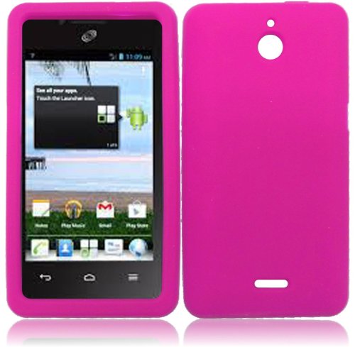For Huawei Ascend Plus H881C Silicone Jelly Skin Cover Case Hot Pink Accessory