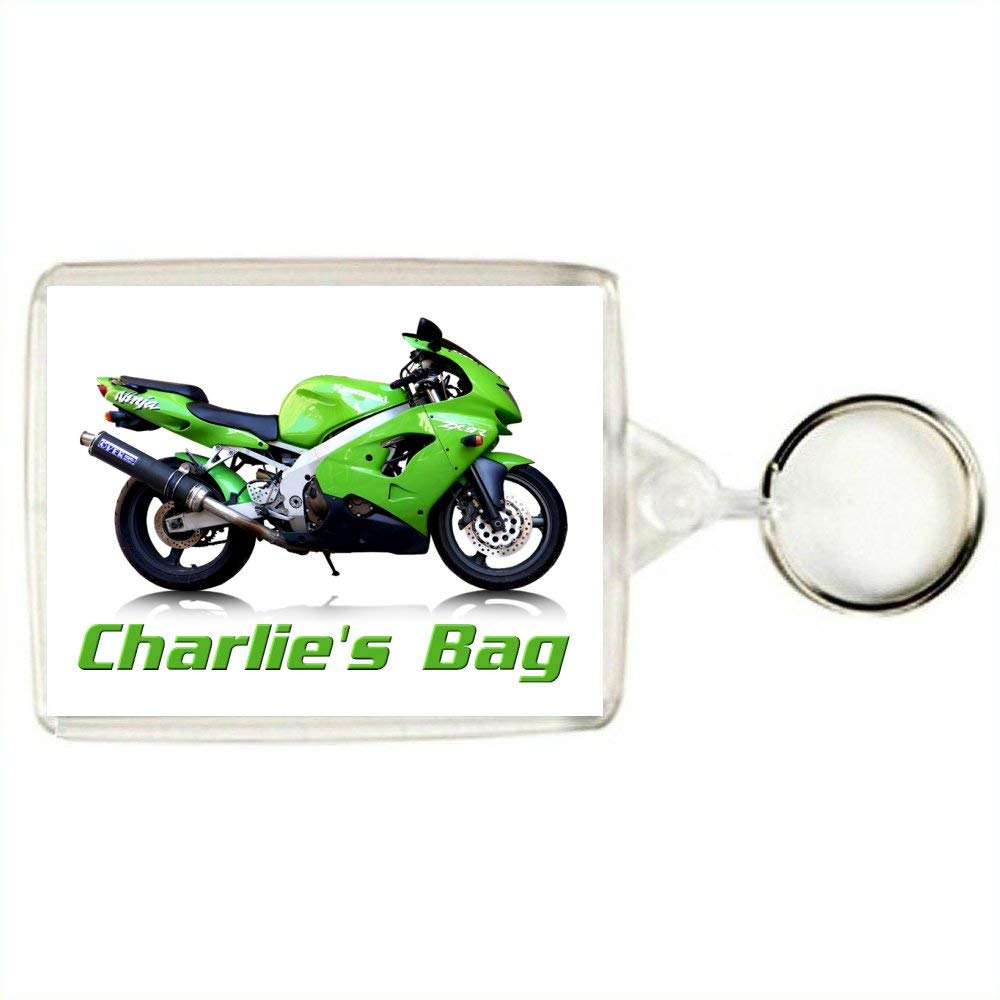 Key Expressions Personalised Classic Motorcycle Keyring/Bag Tag designed for NINJA Enthusiasts