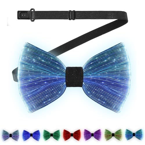Nœud papillon lumineux réglable 7 couleurs technologie lumisonata