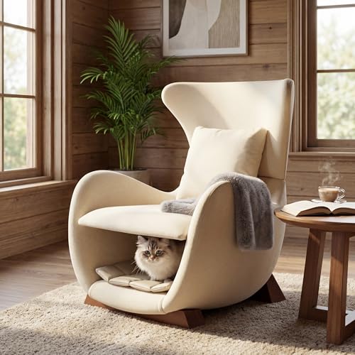 29" Dual Layer Storage Elegance Single Lazy Cloud Chair, Modern
