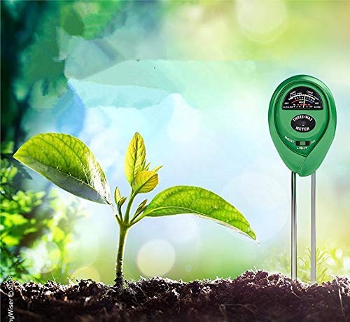 3-in-1 Solar Soil Moisture Light and PH Acidity Meter Plant Tester Round Shape Soil Thermometer-image-7