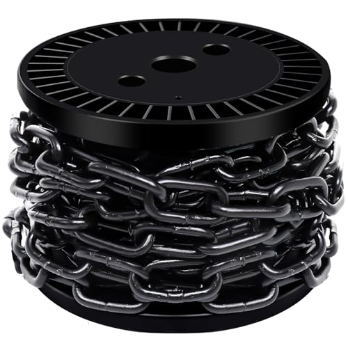 19.7 Ft 1/4" Black Chain for Hanging Metal Chains Fixture Decorative Chain