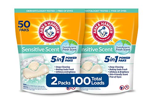 Arm & Hammer Sensitive Scent 5in1 Laundry Power Paks, 100 Count