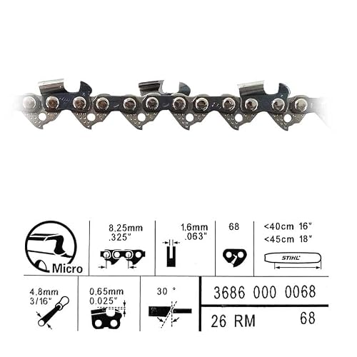 Chaîne de tronçonneuse Stihl 325 68 maillons 45 cm 16 mm - vue 3
