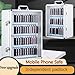 12/24/36/48 Position Transparent Lockable Mobile Phone Organiser Student Staff Mobile Phone Organiser Restaurant Organiser Aluminium Wall Mounted Mobile Phone Organiser Safe and harmless to mobile pho