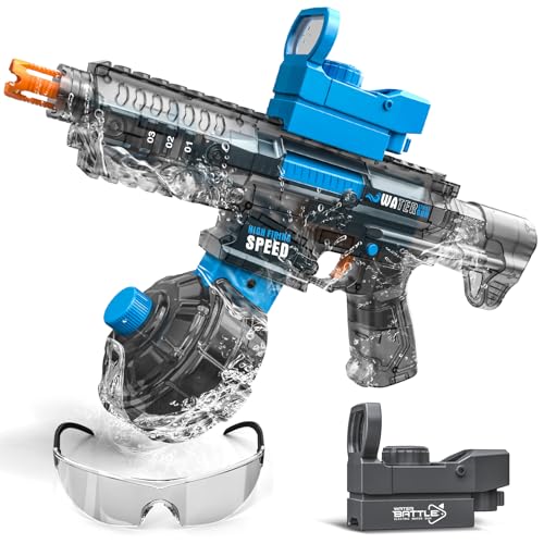 Blueyak Electric Water Gun for Adults & Kids - 36FT Automatic Water Guns with 520CC+ High Capacity Strongest Squirt Water Guns with 120min Long Battery Life Powerful WaterGun for Summer Party