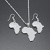 atlas afrika mapa Natürliches Collier-Zubehör-Set-Material: Dieses exquisite und elegante Collier-Set sorgt dafür, dass alle Augen auf Sie gerichtet sind und Sie immer Glück haben! Diese Kette bringt Ihnen eine perfektere Erfahrung. Es kann als exquisiter Anhänger für eine Party oder ein Abendessen oder als exquisites Geschenk für Sie oder Ihre Freunde verwendet werden.
