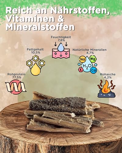 Futterbauer Rinderpansen 5 kg, Natürlicher Kausnack für Hunde, schonend getrocknet, fettarm & gut verdaulich