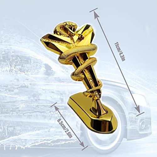 Kobe Black Mamba Logo 3D Metal Car Hood Ornament, Self Adhesive Car Motorcycles Hood Decoration, Car Bonnet Decoration Styling Suitable For All Types Of Cars (Gold) #TOP4