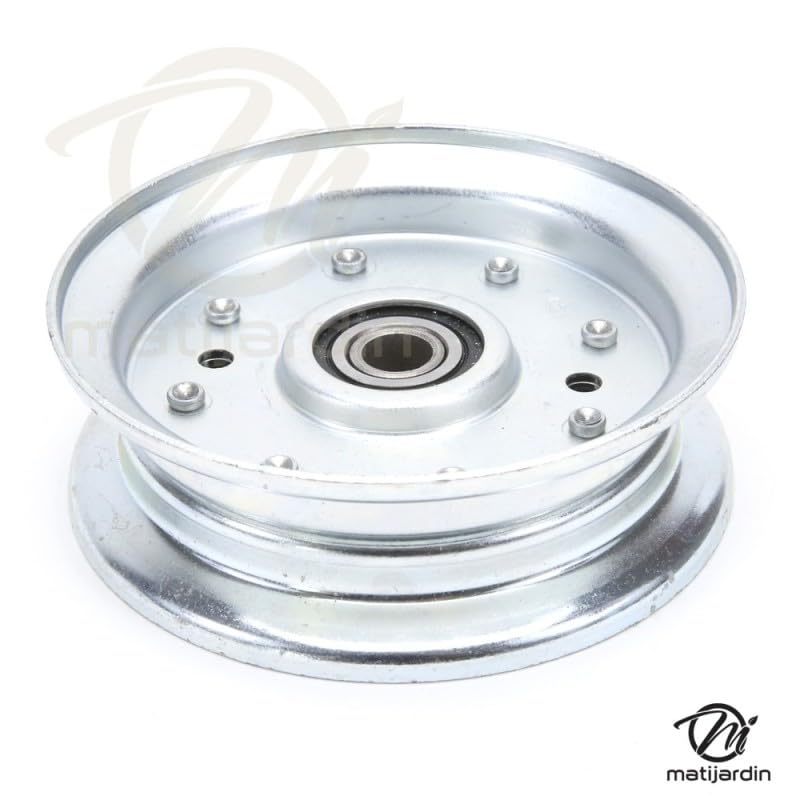Matijardin - Poulie gorge plate acier avec roulement renforcé. Ø 101 mm. Diamètre rebord 120 mm