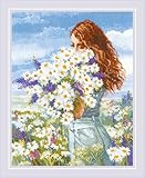 Riolis Kreuzstich Stickpackung Kamillenglück, Zählmuster, 24x30cm