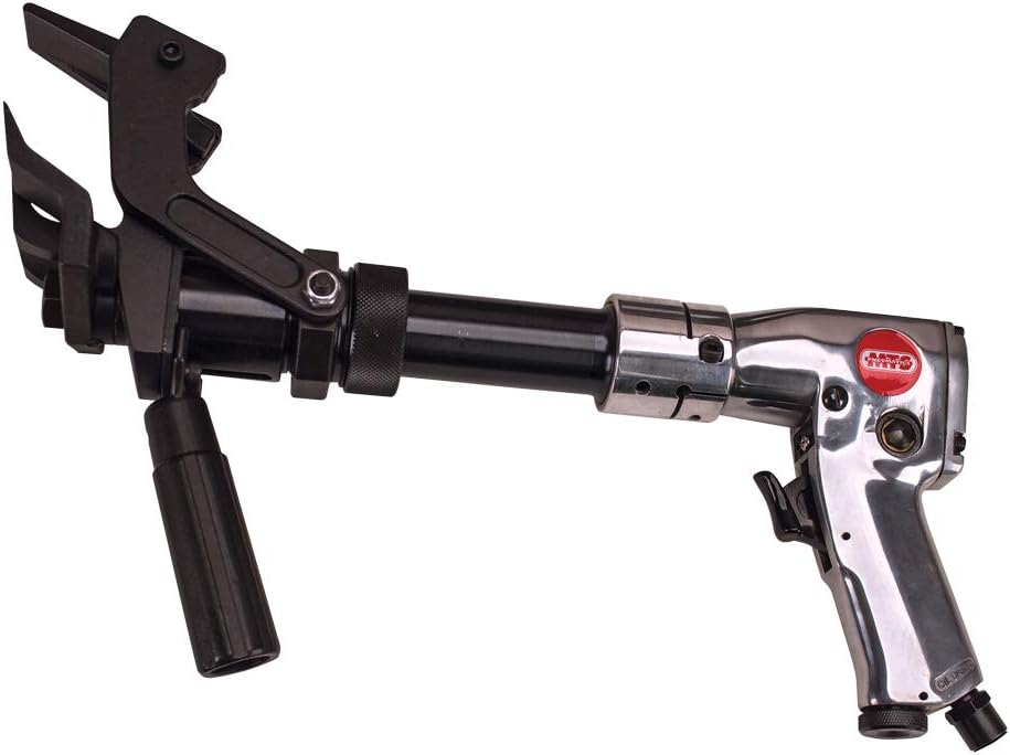 Myers Tire Supply MTS 52006 Pneumatic Air Powered Bead Breaker for Agricultural, OTR, Semi, and Commercial Truck Tires with 2-11/16-Inch Jaw Opening, Handle Exhaust, Includes Storage/Carry Case