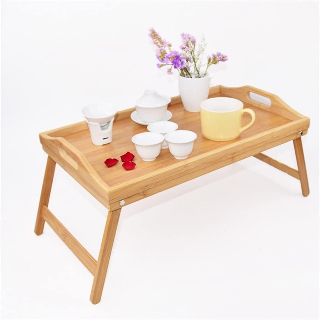 Portable Wood Bed Tray Breakfast Laptop Desk Tea Food Serving Table Folding Leg