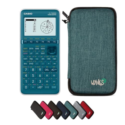 Casio fx-7400GIII inkl. WYNGS Schutztasche Türkis - Grafikrechner - Basic Set