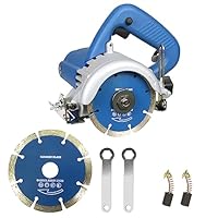 Trocken Steintrennsäge Hancaner 1200 W Fliesensäge, incl.Ø105mm Hochfeste-Trennscheibe, 12000 U/min & 0-45 Grad Fasenschnitt, von Marmor, Fliese, Keramik, Holz, PVC