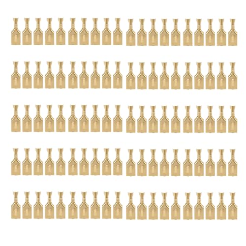 Respicefinem Baomain Female Spade Connector Connector 12. 0×8. 0×3. 0 100 Pcs Connector Brass Plug and Pull Type Connector Terminal 7. 8Mm Low Resistance Baomain Female Spade Conne