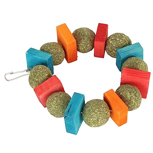 TARSHYRY Juguetes de Masticación de Conejito Molido Dientes Mordiendo Juguetes de Masticación Resistentes a Las Indias para Hámster Dorado (Anillo Redondo Pieza Colorida)