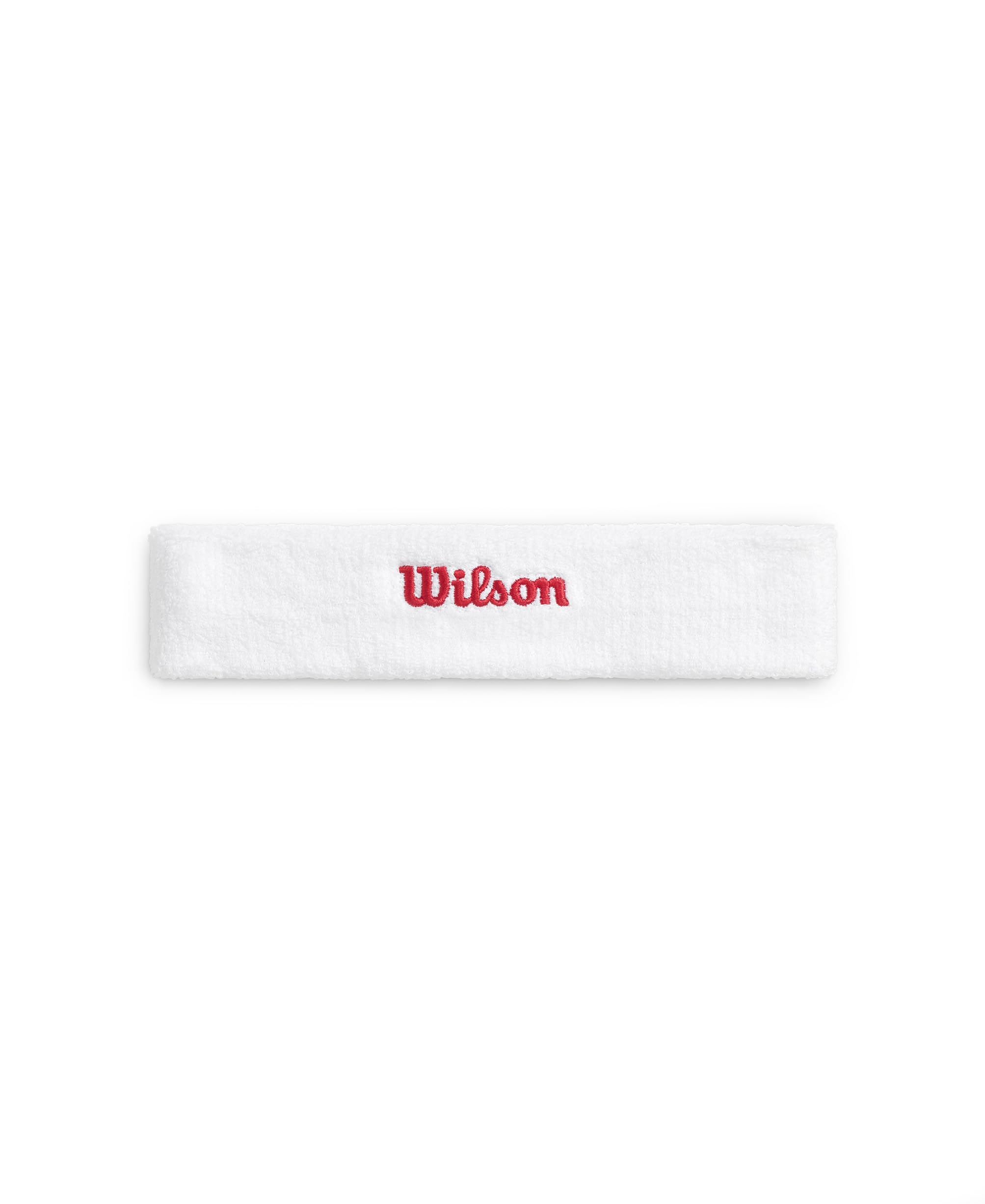 Wilson Terry Logo Headband, With Moisture-Wicking Technology, Sweat-Resistant, Made from Quick-Dry Fabric, Colour: Bright White/Infrared, Size: One Size