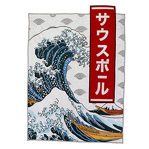 Emblema grande com design de ondas bordadas para coser em emblema para jeans de couro decorativos