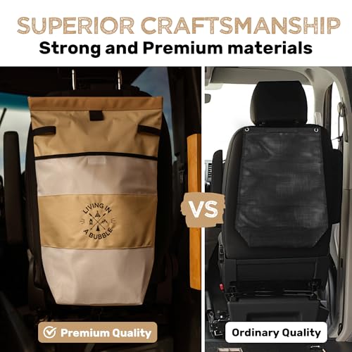 Image of Living in a Bubble Wet Dry Laundry Bag - Portable Waterproof Laundry Hamper for RV, Campervan & Travel - Foldable Clothes Organizer with Separate Wet & Dry Compartments