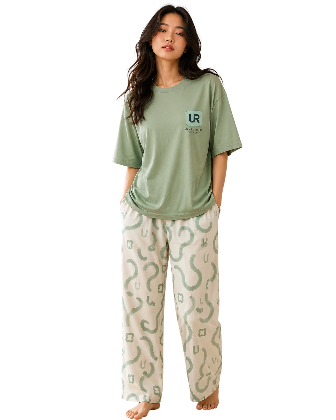 tagas Women’s Printed Night Suit Set | Half Sleeve T-Shirt with Full Length Pajama | Relaxed Fit Lounge Wear & Sleepwear for Ladies-picture-30