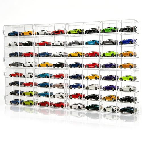 64 Slot Stackable Acrylic Display Box 8 Pack