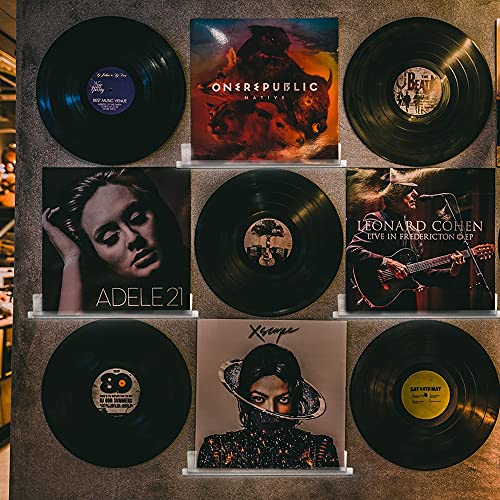 Shangji Acrylic Record Shelf Wall Mount ,Invisible Floating Wall Ledge Bookshelf,U Modern Picture Ledge,Book Display Shelves Wall Mounted (12 Inch 6Pack Clear) #TOP19