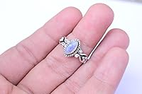 Vista 15 de Ring, 925 Sterling Silver Statement Ring For Women, Handmade Ring Gemstone Promise Ring for Birthday Christmas Gift For Her Ring Size US