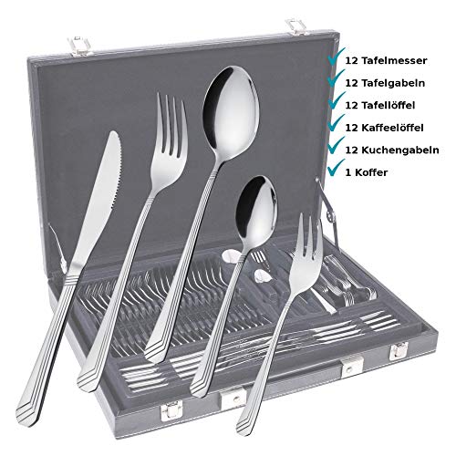 Gräwe Variante Posate Valigetta, Acciaio Inox, 60