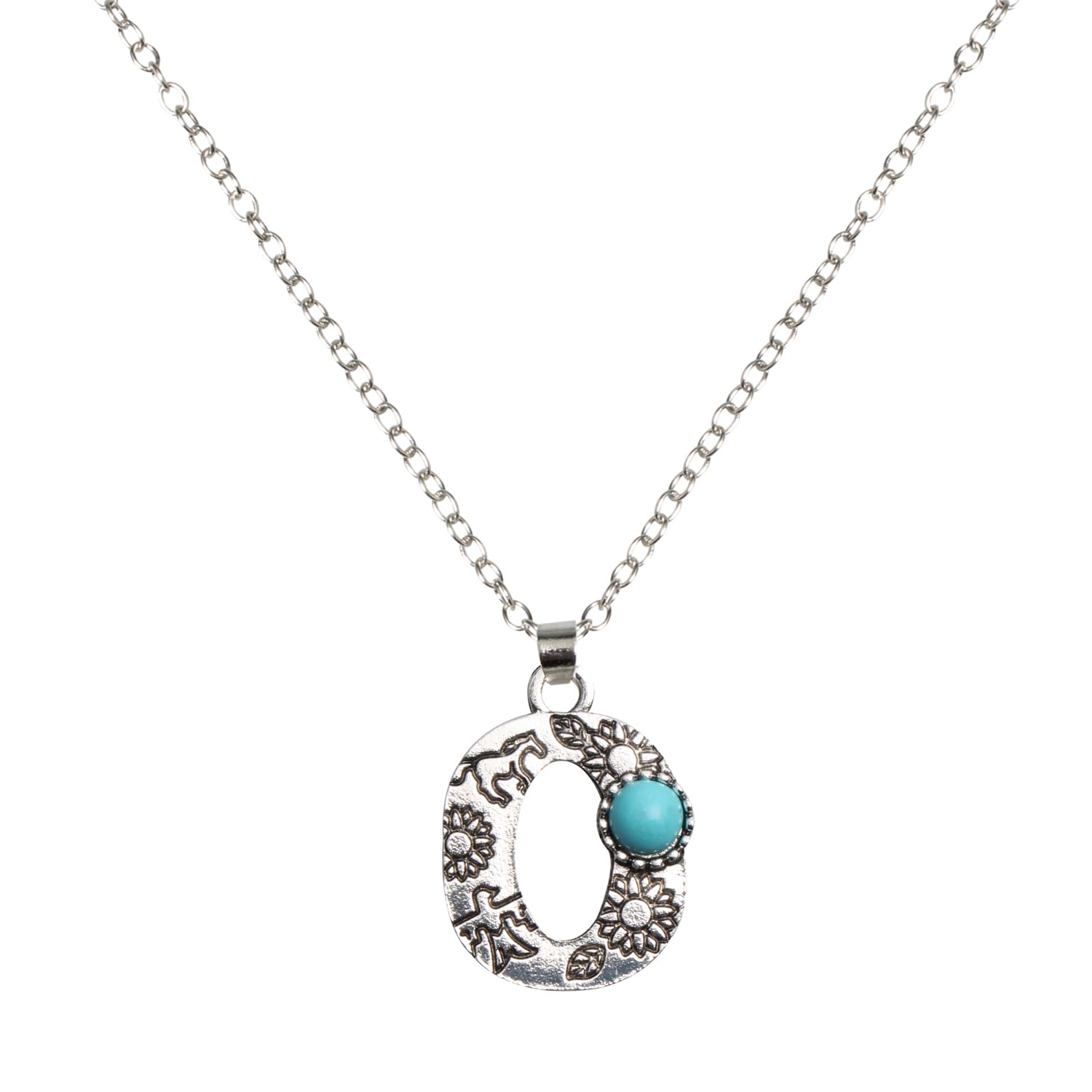 QqzsJewls Western Initial Necklace A-Z Letter Pendant Necklace Exaggeration Boho Statement Necklace for Women