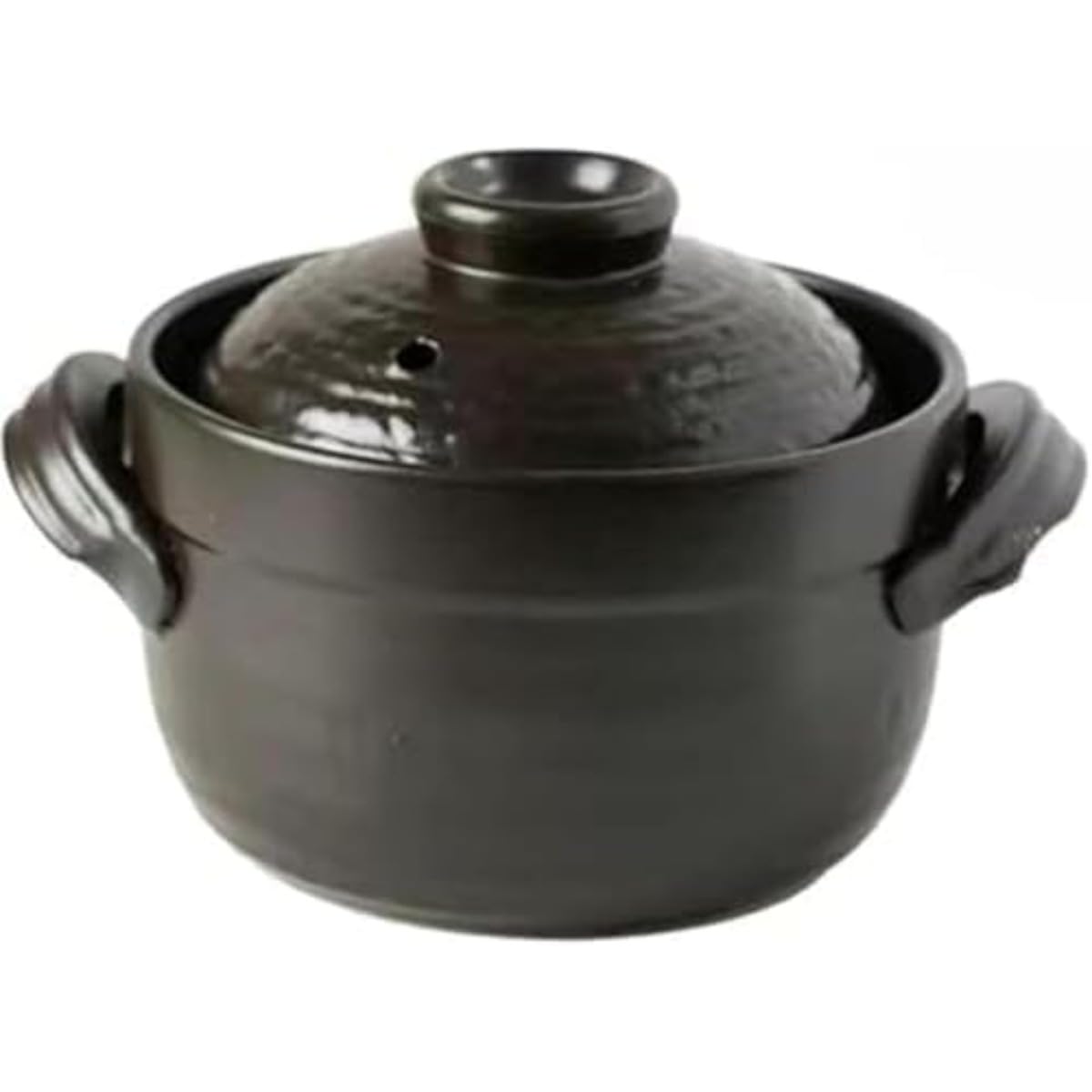 Amazon | NICROSE 炊飯器 二重蓋 萬古焼 黒釉メタル ご飯釜 土鍋 ご飯