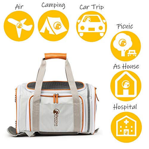 Petcious Airline Approved Pet Carrier Backpack Under Seat, Soft Unique Dog Purse Travel Carriers Backpacks For Hiking Camping Outdoor, Tote Front Expandable Bag For Small Puppy Dogs In Airplane Car #TOP6